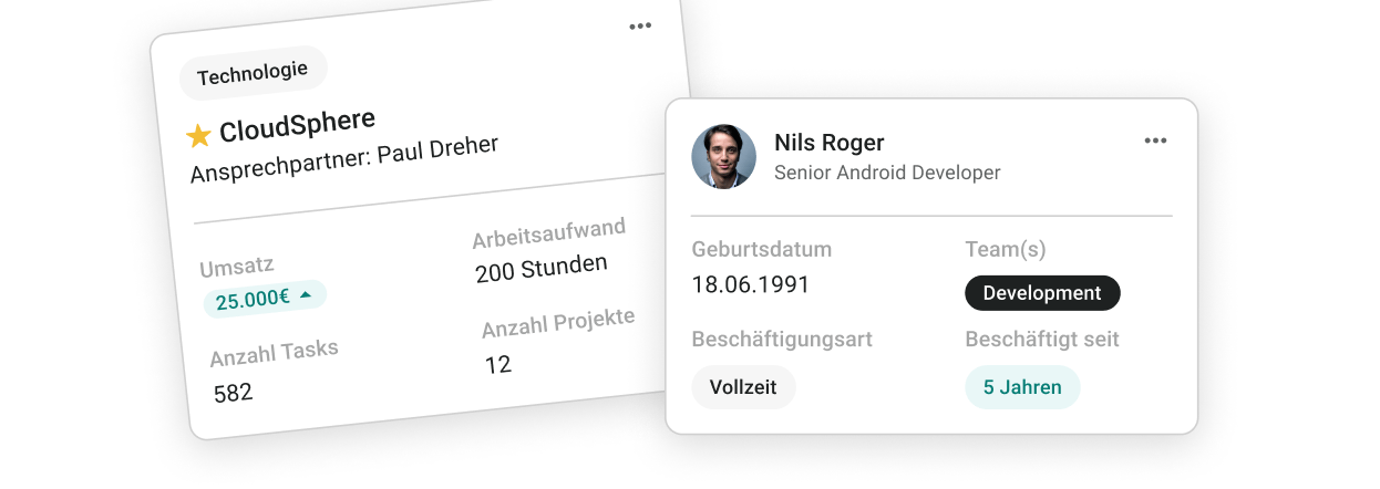 Verwalte dein Unternehmen intern und extern